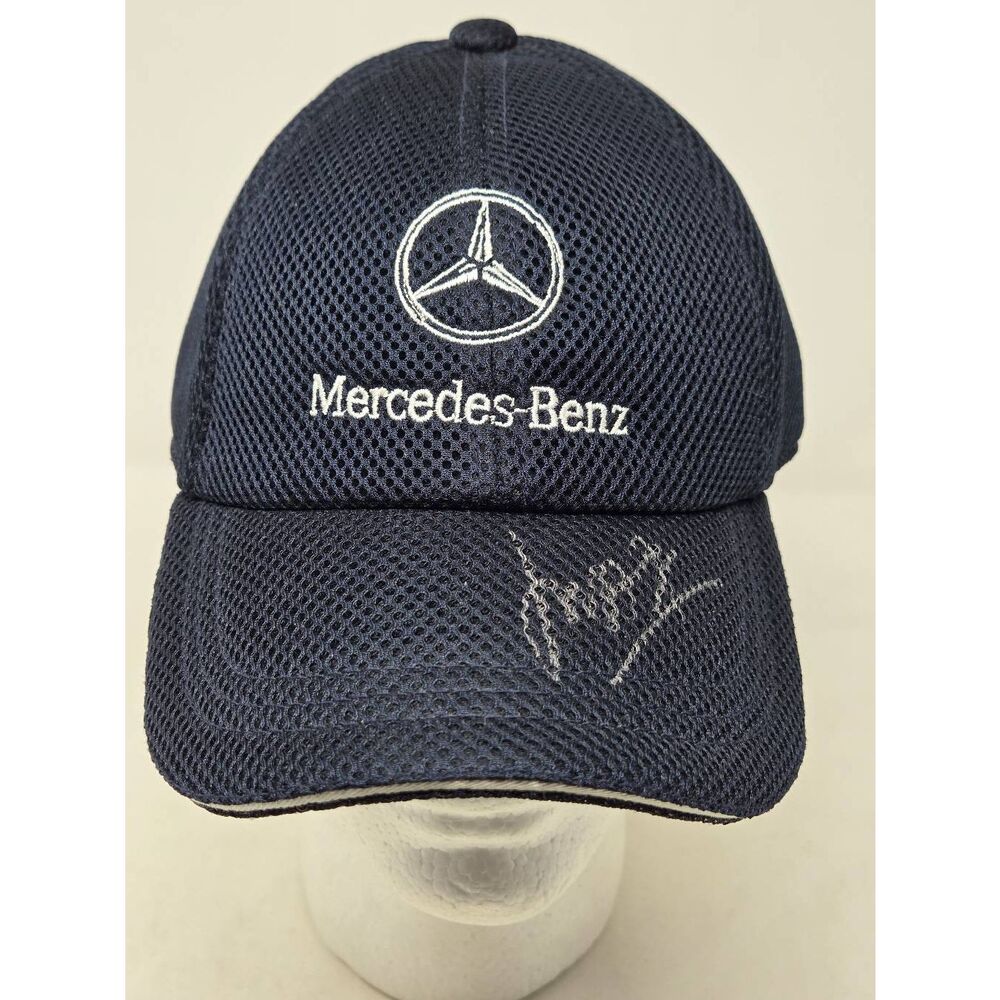 VINTAGE MERCEDES BENZ RACING SAN JOSE 2005 CHAMP CAR MESH HAT CAP BLUE SIGNED